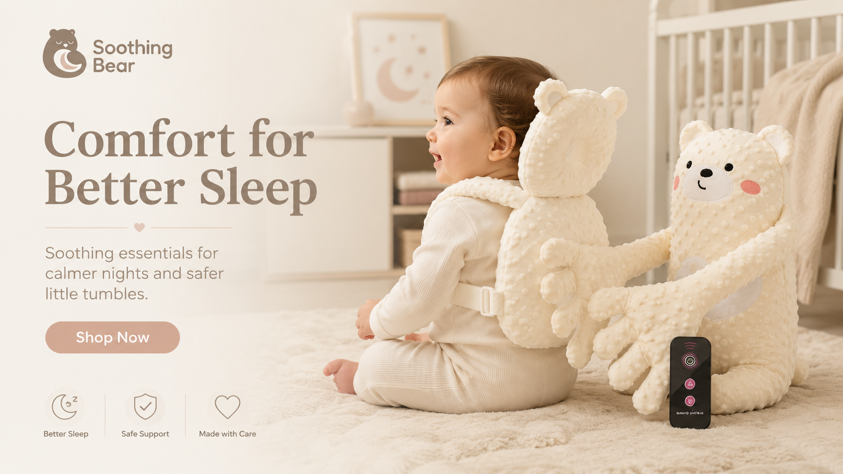 Soothing Bear comfort essentials for calmer routines and supported little milestones