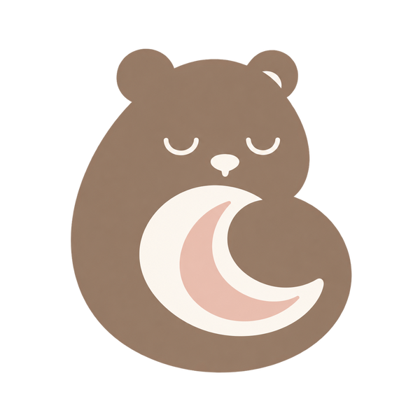 Soothing Bear logo — sleeping bear with crescent moon